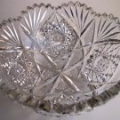 Signed Libbey American Brilliant Period  hand Cut Glass bowl ABP