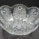 American Brilliant Period hand Cut Glass bowl wreath