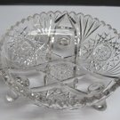 Cut glass ABP 3 leged bowl blown blank Antique