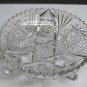 Cut glass ABP 3 leged bowl blown blank Antique