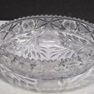 ABP cut glass oval bowl American + Floral 318