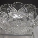 American Brilliant Period hand Cut Glass bowl Antique blown blank