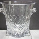Hand cut glass ice bucket 24% lead crystal Award engrave
