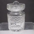 Signed Waterford crystal marmalade jar with sloted lid
