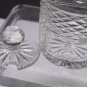 Signed Waterford crystal marmalade jar with sloted lid