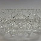 American Brilliant Period Cut Glass canoe 13"