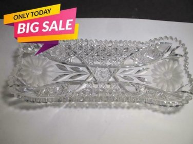 ABP American Brilliant Period Cut Glass tray Antique