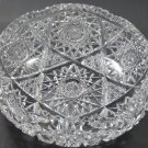 American Brilliant Period hand Cut Glass bowl hobstar sharp
