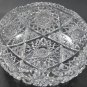American Brilliant Period hand Cut Glass bowl hobstar sharp
