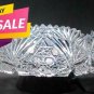 ABP American Brilliant Period Cut Glass crimped tray Antique
