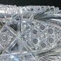 ABP American Brilliant Period Cut Glass crimped tray Antique