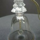 Lenox Crystal 1990 christmas mini bell Made in USA mouth blown gold band