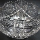 American Brilliant Period hand Cut Glass mouth blown bowl ABP antique
