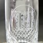 Hand Cut glass decanter hand polished 24% lead crystal custom "H"