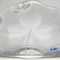 Hand Cut Glass polished shamrock pattern paperweight, Ireland 24% lead crystal