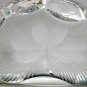 Hand Cut Glass polished shamrock pattern paperweight, Ireland 24% lead crystal