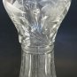 Hand Cut glass Bird etching Vase Antique unique work