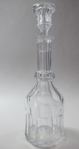 Cut glass wheel flute Hand cut matching stopper