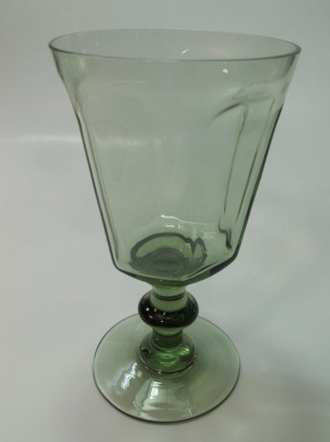 Lenox Green Antique pattern goblet lead Crystal Made in USA