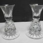 Cut Glass Charleston pair candle sticks Lenox USA , crystal
