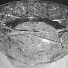 American Brilliant Period Hand Cut Glass 12.5" bowl Antique