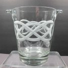 Hand cut glass ice bucket Celtic Shamrock pattern