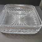 Hand Cut Glass square bowl