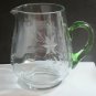 Bryce Crystal hand wheel cut pitcher Green handle