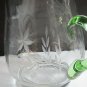 Bryce Crystal hand wheel cut pitcher Green handle