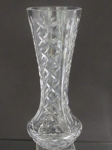 Signed Waterford Hand Cut crystal vase Irish Crystal