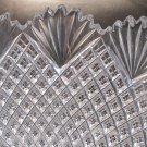 10"American Brilliant Period Hand Cut Glass bowl strawberry diamond fan abp