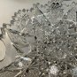 ABP cut glass Expanding star handled dish antique crystal
