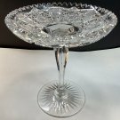 American Brilliant Period Cut Glass compote, Antique tgc