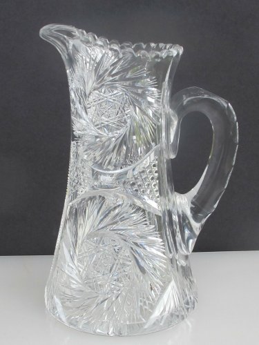 American Brilliant Period Cut Glass pitcher Antique ABP