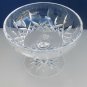 Signed Waterford Hand Cut glass compote Lismore Irish Crystal