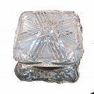 ABP Crystal Cut Glass covered square dresser box