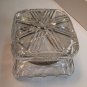 ABP Crystal Cut Glass covered square dresser box