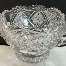 ABP cut glass ice tub Antique crystal 2 handles