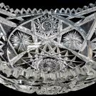 ABP CUT glass orange bowl antique