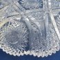 American Brilliant Period Cut Glass low bowl Antique Sharp