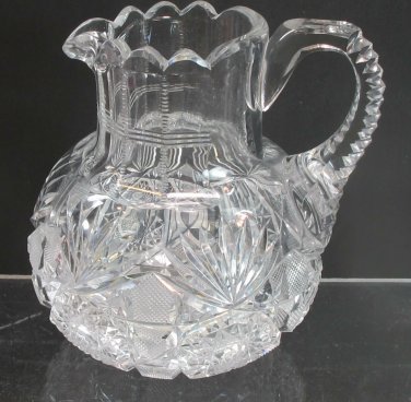 Creamer American Brilliant Period Cut Glass Antique