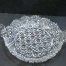 American Brilliant Period hand Cut Glass Harvard 2 handled dish