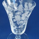 Morgantown glass 811 etched peacock goblet Made in USA