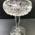 American Brilliant Period Cut Glass compote, Antique W10