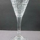 Cut glass sherry stemware Hand cut stepped foot