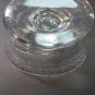 Hand Cut Glass pedestal oval dish Antique