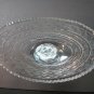 Hand Cut Glass pedestal oval dish Antique