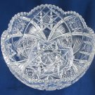 ABP cut glass bowl American brilliant 9"