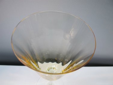 Georgian Morgantown yellow goblet Made in USA