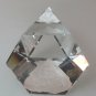 3 sided glass paperweight etched,